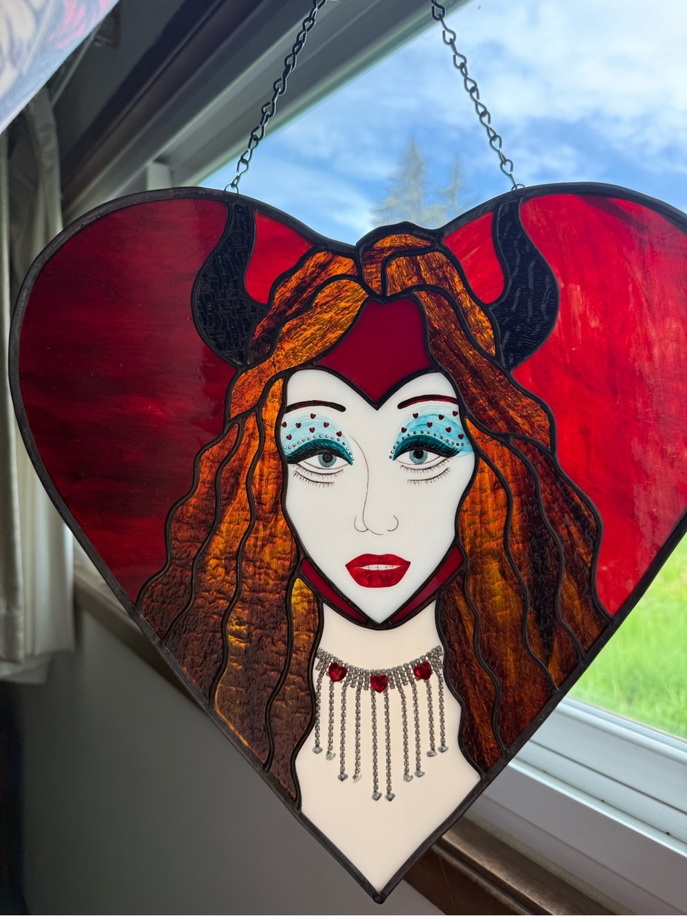 Chappell Roan Heart-Shaped Stained Glass